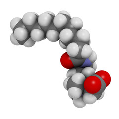 Cocamidopropyl betaine (CAPB) synthetic surfactant molecule.
