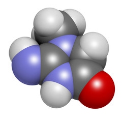 Creatinine molecule. Creatine breakdown product.