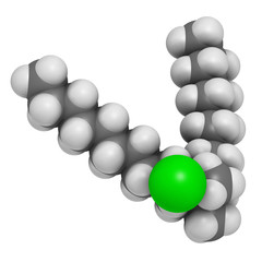 Didecyldimethylammonium chloride antiseptic molecule.