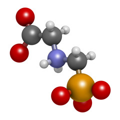 Glyphosphate herbicide molecule.