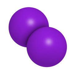 Iodine (I2) molecule.