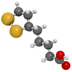 Lipoic acid enzyme cofactor molecule.