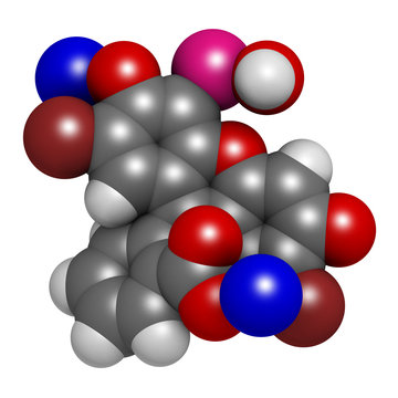 Merbromin topical antiseptic molecule. Used to treat wounds.