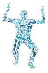 Naklejka na ściany i meble Words illustration of the concept of happiness and joy