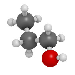 Propanol (n-propanol) solvent molecule.