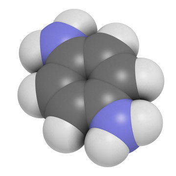 p-Phenylenediamine (PPD) hair dye molecule.