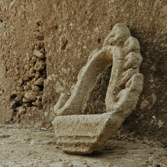 Buddha amulet frame in Underwater temple Sangkhlaburi Thailand