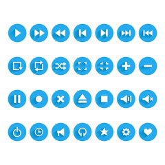 Set of audio and video symbols