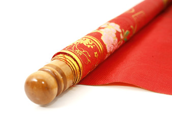 Red Chinese scroll