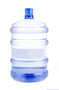 Big bottle of drinking water on a white background