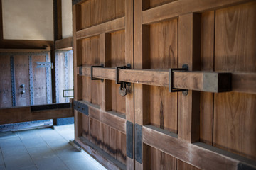 The gate bar of the Oshi castle