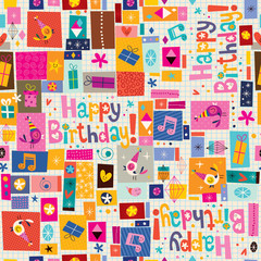 Obraz na płótnie Canvas Happy Birthday pattern