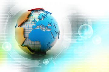 Globe around with arrow