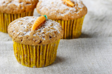 Muffins with carrot