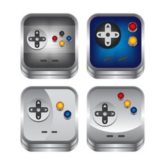 video game console media button interface