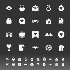 Heart element icons on gray background