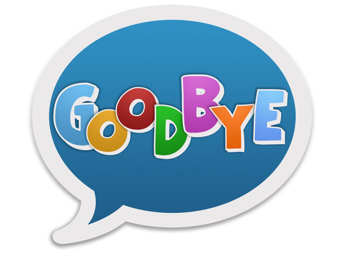Bal&atilde;o de di&aacute;logo - goodbye