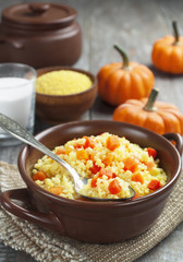 Millet porridge with pumpkin