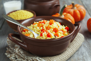 Millet porridge with pumpkin
