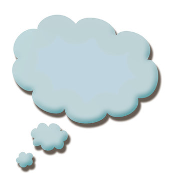 blue 3d talk cloud