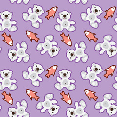 polar bear seamless pattern