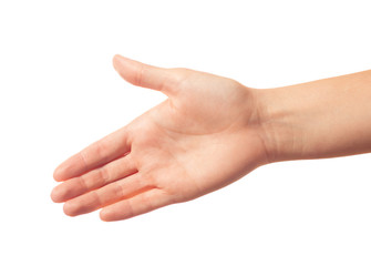 Outstretched human hand