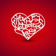 vector, inscription to Valentine's Day