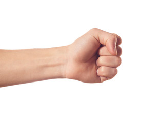 Gesturing human hand