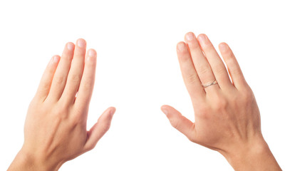 Two human hands