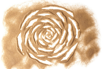 flower sculptured with sand - 60568566