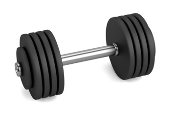 realistic 3d render of lifting weights
