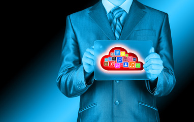Cloud computing touchscreen interface