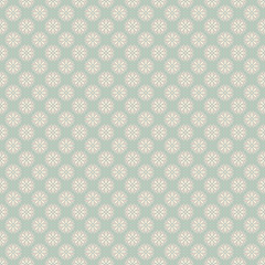 Floral vector seamless pattern with dots (tiling).