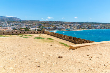 Naklejka premium Old venetian harbor in Rethymno, Crete, Greece