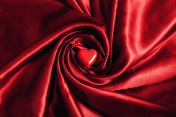 Heart on satin