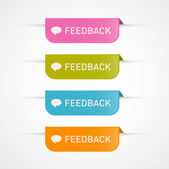 Vector Feedback Icons Isolated on White Background