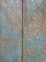 vintage wooden teal door