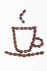 coffee on the white background