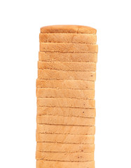Stack of sliced white bread