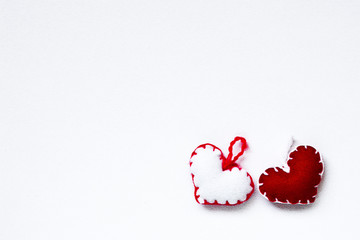 Red and White Hearts for San Valentine