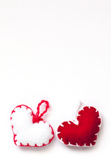 Red and White Hearts for San Valentine