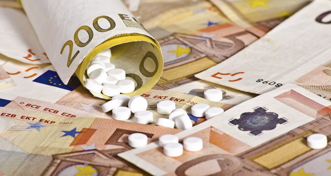 pills and money