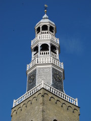 Fototapeta na wymiar Kirchturm von Hindeloopen(Friesland)