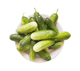 Cucumbers on a plate