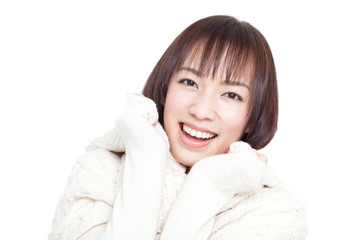 喜ぶ女性
