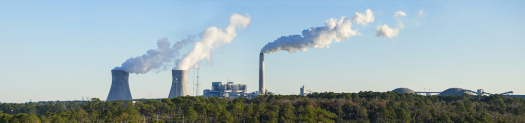 Fototapeta na wymiar węgiel elektrowni na Florydzie