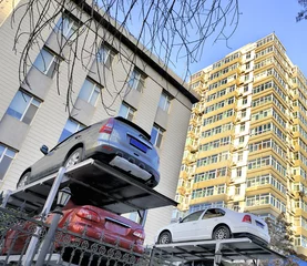 Foto op Canvas multi-level China car parking system © robepco