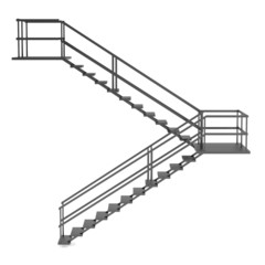 realistic 3d render of stairs
