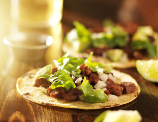 authentic mexican tacos with beef