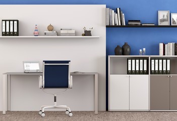 Blaues Büro